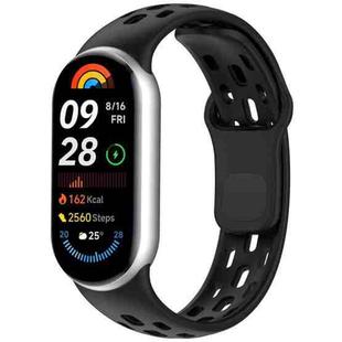 For  Xiaomi Smart Band 10 / 9 / 8 Honeycomb Hole Breathable TPU Watch Band(Black)