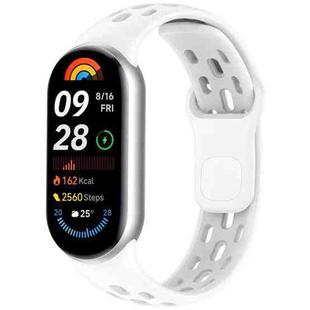 For  Xiaomi Smart Band 10 / 9 / 8 Honeycomb Hole Breathable TPU Watch Band(White)