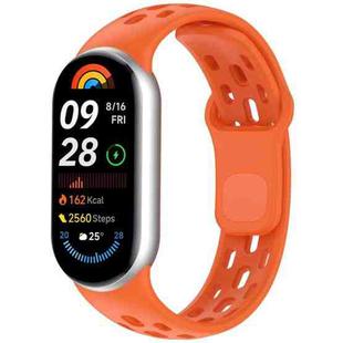 For  Xiaomi Smart Band 10 / 9 / 8 Honeycomb Hole Breathable TPU Watch Band(Orange)