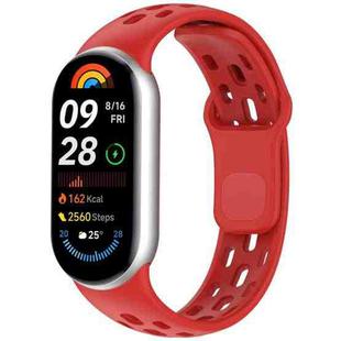 For  Xiaomi Smart Band 10 / 9 / 8 Honeycomb Hole Breathable TPU Watch Band(Red)