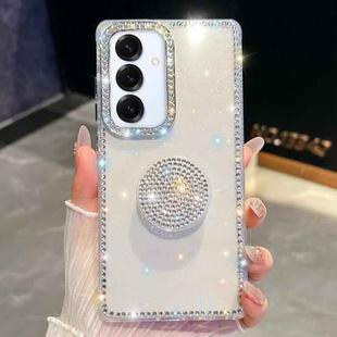 For Samsung Galaxy A16 5G Diamond Glitter Diamond Round Holder Phone Case(Transparent)