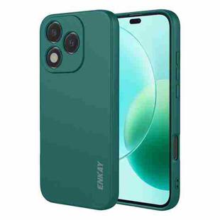 For Honor 400 Lite ENKAY Hat-Prince Liquid Silicone Shockproof Soft Phone Case(Dark Green)