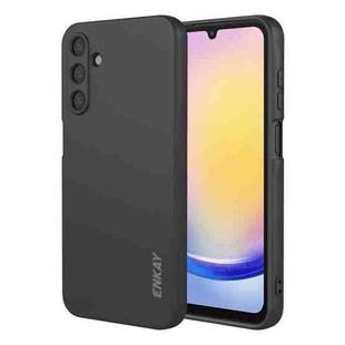 For Samsung Galaxy A25 5G ENKAY Liquid Silicone Soft Shockproof Phone Case(Black)