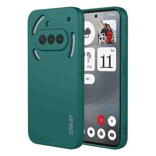 For Nothing Phone 3a ENKAY Liquid Silicone Soft Shockproof Phone Case(Dark Green)