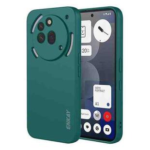 For Nothing Phone 3a Pro ENKAY Liquid Silicone Soft Shockproof Phone Case(Dark Green)