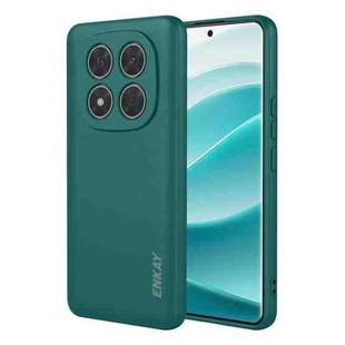 For Redmi Note 14 Pro+ 5G Global ENKAY Liquid Silicone Soft Shockproof Phone Case(Dark Green)