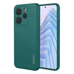 For Redmi Note 14 4G 163mm Global ENKAY Liquid Silicone Soft Shockproof Phone Case(Dark Green)