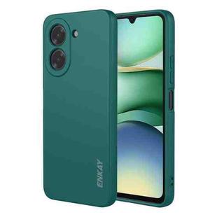 For Redmi A5 NFC 173mm ENKAY Liquid Silicone Soft Shockproof Phone Case(Dark Green)