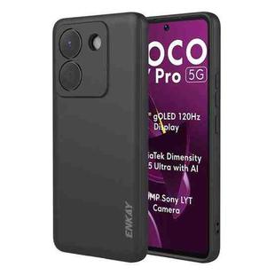 For Xiaomi Poco M7 Pro ENKAY Liquid Silicone Soft Shockproof Phone Case(Black)