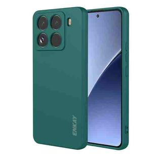For Xiaomi 15 Pro ENKAY Liquid Silicone Soft Shockproof Phone Case(Dark Green)