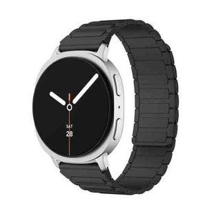 For Samsung Galaxy Watch8 / Watch8 Classic I-shaped Magnetic Silicone Watch Band(Black)