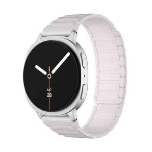 For Samsung Galaxy Watch8 / Watch8 Classic I-shaped Magnetic Silicone Watch Band(Starlight)