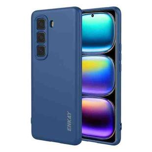 For Infinix Hot 50 Pro+ 4G ENKAY Liquid Silicone Soft Shockproof Phone Case(Dark Blue)