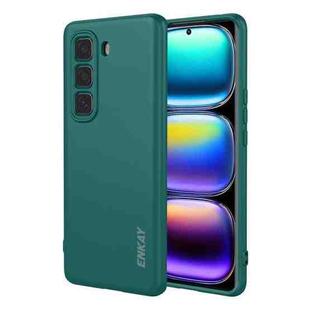 For Infinix Hot 50 Pro+ 4G ENKAY Liquid Silicone Soft Shockproof Phone Case(Dark Green)