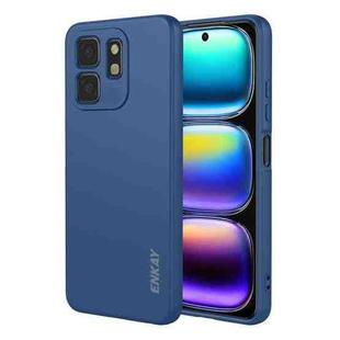 For Infinix Hot 50i / Smart 9 / Smart 9 HD ENKAY Liquid Silicone Soft Shockproof Phone Case(Dark Blue)