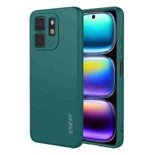 For Infinix Hot 50i / Smart 9 / Smart 9 HD ENKAY Liquid Silicone Soft Shockproof Phone Case(Dark Green)