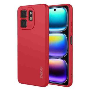 For Infinix Hot 50i / Smart 9 / Smart 9 HD ENKAY Liquid Silicone Soft Shockproof Phone Case(Red)