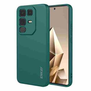 For Infinix Note 50 / 50 Pro 4G ENKAY Liquid Silicone Soft Shockproof Phone Case(Dark Green)