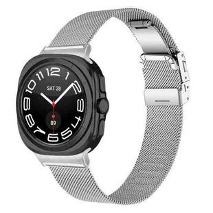 For Samsung Galaxy Watch Ultra 47mm / Ultra 2025 Turtle Buckle Milanese Metal Watch Band(Silver)