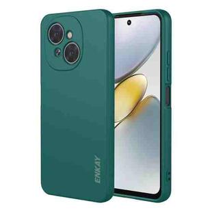 For Tecno Spark 30 4G ENKAY Liquid Silicone Soft Shockproof Phone Case(Dark Green)