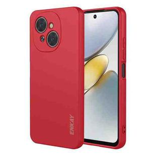 For Tecno Spark 30 4G ENKAY Liquid Silicone Soft Shockproof Phone Case(Red)