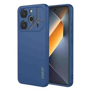 For Tecno Pova 6 4G ENKAY Liquid Silicone Soft Shockproof Phone Case(Dark Blue)