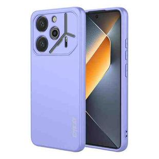 For Tecno Pova 6 4G ENKAY Liquid Silicone Soft Shockproof Phone Case(Purple)