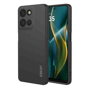 For Motorola Moto G Play 2025 / G 5G 2025 ENKAY Liquid Silicone Soft Shockproof Phone Case(Black)