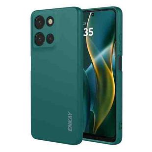 For Motorola Moto G Play 2025 / G 5G 2025 ENKAY Liquid Silicone Soft Shockproof Phone Case(Dark Green)