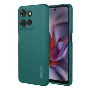 For Motorola Moto G Power 5G 2025 ENKAY Liquid Silicone Soft Shockproof Phone Case(Dark Green)