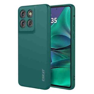 For Motorola Moto G Stylus 5G 2025 ENKAY Liquid Silicone Soft Shockproof Phone Case(Dark Green)