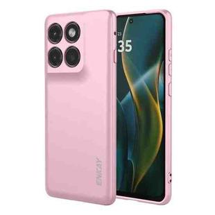 For Motorola Edge 5G 2025 ENKAY Liquid Silicone Soft Shockproof Phone Case(Pink)