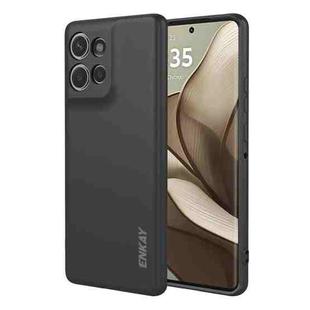 For Motorola Edge 50 5G ENKAY Liquid Silicone Soft Shockproof Phone Case(Black)