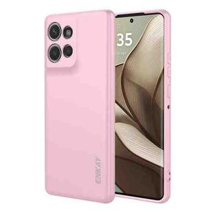 For Motorola Edge 50 5G ENKAY Liquid Silicone Soft Shockproof Phone Case(Pink)