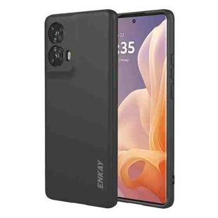 For Motorola Edge 50 Fusion 5G ENKAY Liquid Silicone Soft Shockproof Phone Case(Black)