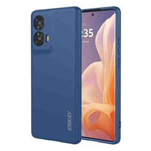 For Motorola Edge 50 Fusion 5G ENKAY Liquid Silicone Soft Shockproof Phone Case(Dark Blue)