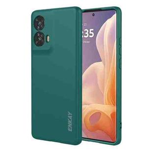 For Motorola Edge 50 Fusion 5G ENKAY Liquid Silicone Soft Shockproof Phone Case(Dark Green)