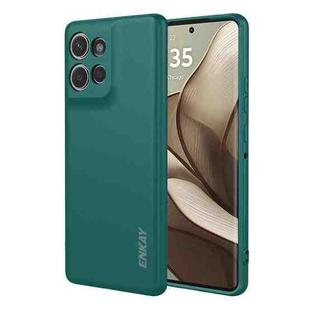 For Motorola Edge 50 Neo ENKAY Liquid Silicone Soft Shockproof Phone Case(Dark Green)