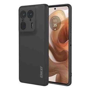 For Motorola Edge 50 Ultra 5G ENKAY Liquid Silicone Soft Shockproof Phone Case(Black)