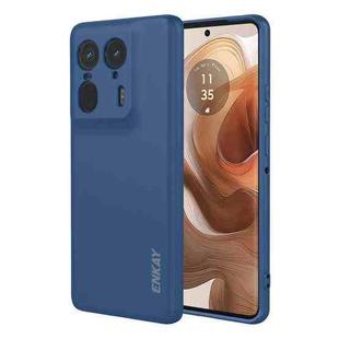 For Motorola Edge 50 Ultra 5G ENKAY Liquid Silicone Soft Shockproof Phone Case(Dark Blue)