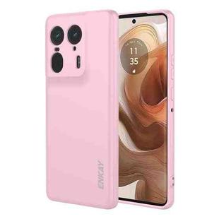For Motorola Edge 50 Ultra 5G ENKAY Liquid Silicone Soft Shockproof Phone Case(Pink)