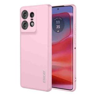 For Motorola Edge 50 Pro 5G ENKAY Liquid Silicone Soft Shockproof Phone Case(Pink)