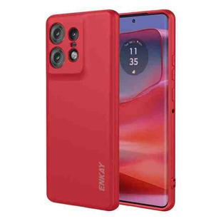 For Motorola Edge 50 Pro 5G ENKAY Liquid Silicone Soft Shockproof Phone Case(Red)