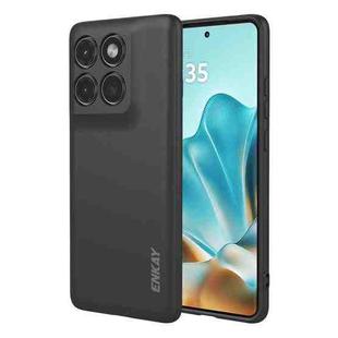 For Motorola Edge 60 / Edge 60 Fusion 5G ENKAY Liquid Silicone Soft Shockproof Phone Case(Black)