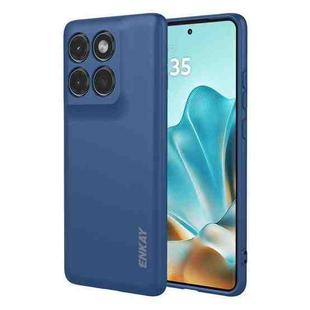For Motorola Edge 60 / Edge 60 Fusion 5G ENKAY Liquid Silicone Soft Shockproof Phone Case(Dark Blue)