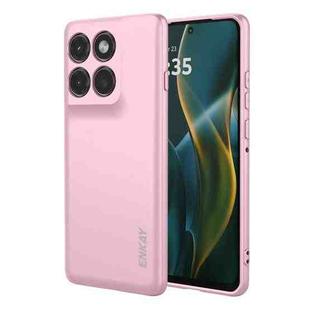 For Motorola Edge 60 Pro 5G ENKAY Liquid Silicone Soft Shockproof Phone Case(Pink)
