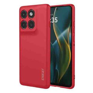 For Motorola Edge 60 Pro 5G ENKAY Liquid Silicone Soft Shockproof Phone Case(Red)
