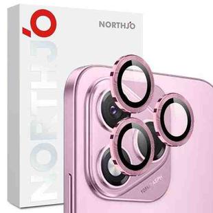 For Honor 400 Lite Global NORTHJO Camera Lens Protector CD Metal Ring Tempered Glass Film(Pink)