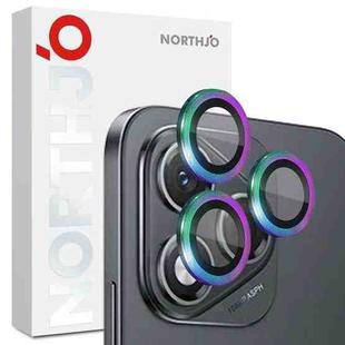 For Honor 400 Lite Global NORTHJO Camera Lens Protector CD Metal Ring Tempered Glass Film(Colorful)