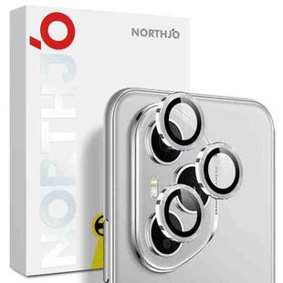 For Honor 400 Pro Global 160.8mm NORTHJO Camera Lens Protector CD Metal Ring Tempered Glass Film(Silver)